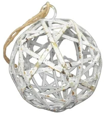 PD Home & Garden Farmhouse Woven Decorative Metal Sphere Accent Ball 3.15 inch D