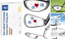 Golf Impact Tape   Self-Teaching Sweet Spot  150Pcs - Right Handed Heart