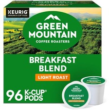 Green Mountain Coffee Breakfast Blend, Keurig K-Cup Pod, Light Roast, 96 Count