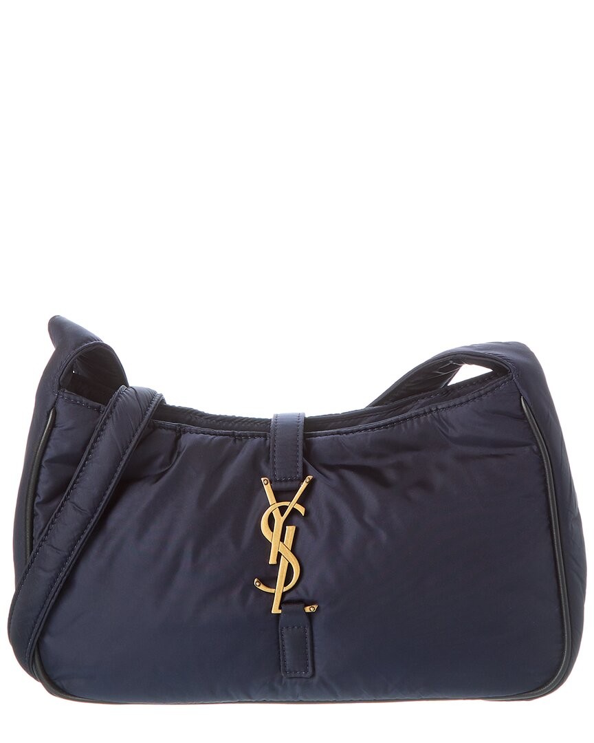 Saint Laurent Le 5 À 7 Mini Tracolla in Nylon Donna Blu