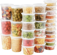 48 Sets Plastic Deli Containers with Lids, 8 Oz 16Oz 32Oz Variety Pack