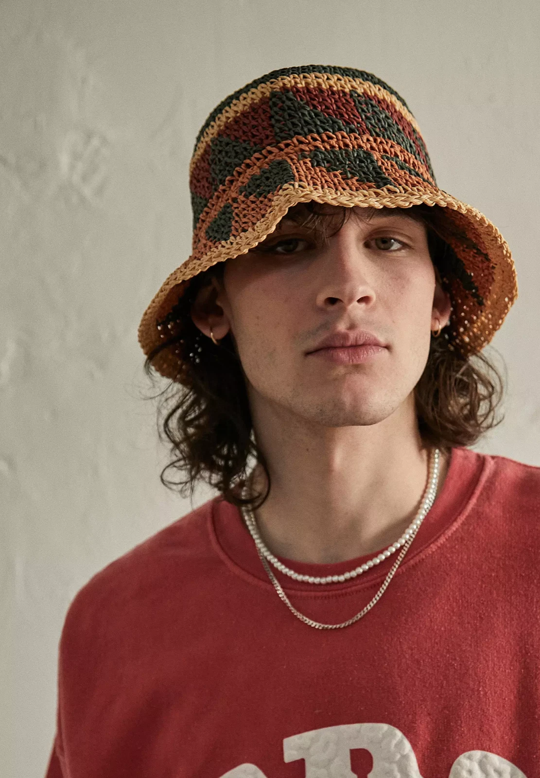 BNWT £33 Urban Outfitters Striped Straw Bucket Hat Red Brown Woven Summer Sun
Opens in a new window 