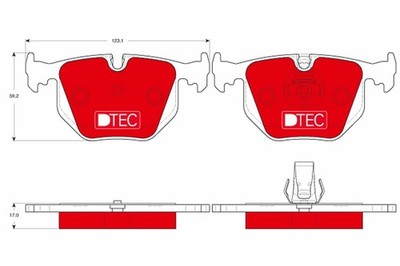 Bremsbelagsatz Scheibenbremse DTEC COTEC TRW GDB1530DTE für BMW E83 E53 E39 E38
