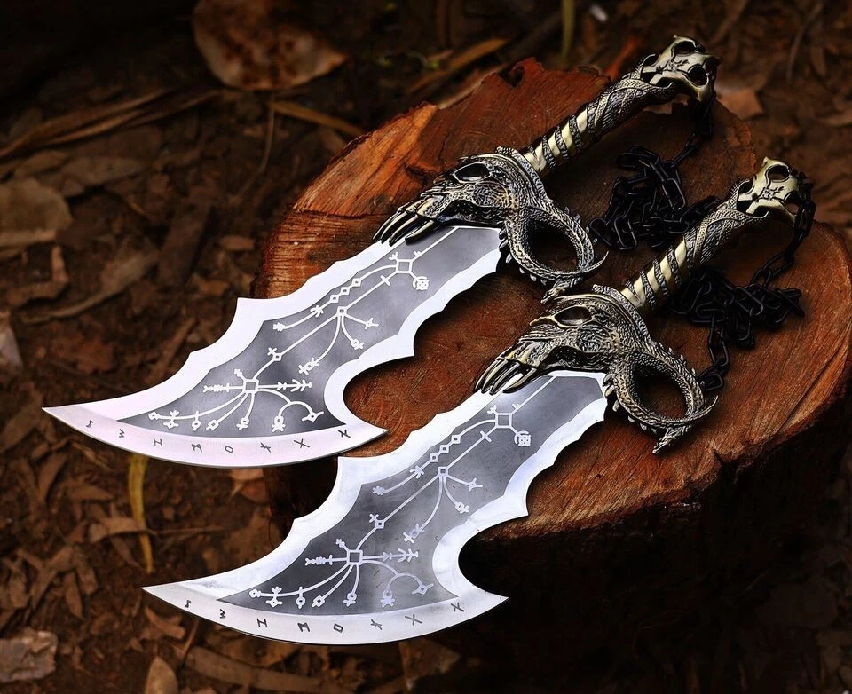 Копия Blade of Chaos — меч Кратоса из God of War — кинжал фэнтези с настенным креплением - Изображение 4 из 4