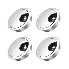 Cable Cord Grommet 53mm/2.1"4Pcs, Round Cable Hole Cover,Bright Silver