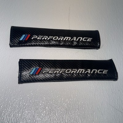 BMW M Performance Carbon fiber cushioned Seatbelt Cover Belt Pads  OEM