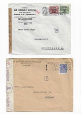 Netherlands 1940-1941 WWII 2 censored covers to Germany