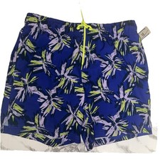 Mens Swim Trunks 32-34 Medium Above Knee Multicolor New