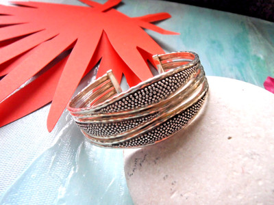 Michael Dawkins Starry Night Granulation 925 Manschettenarmband