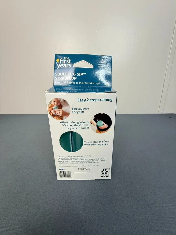 Tazas de paja exprimibles para niños pequeños The First Years Squeeze & Sip 6 Mos Foto 4 de 4