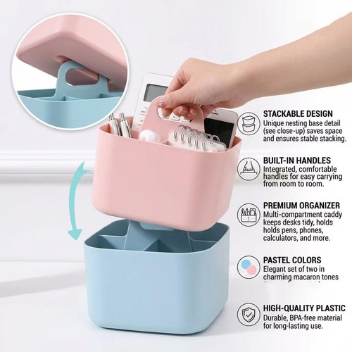 Stackable Portable Handheld Organiser, Multi-Purpose Desktop Divider Organise... - Bild 3 von 8