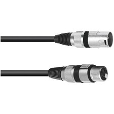 Omnitronic 30220590 XLR cable black durable 3m length reliable connection
