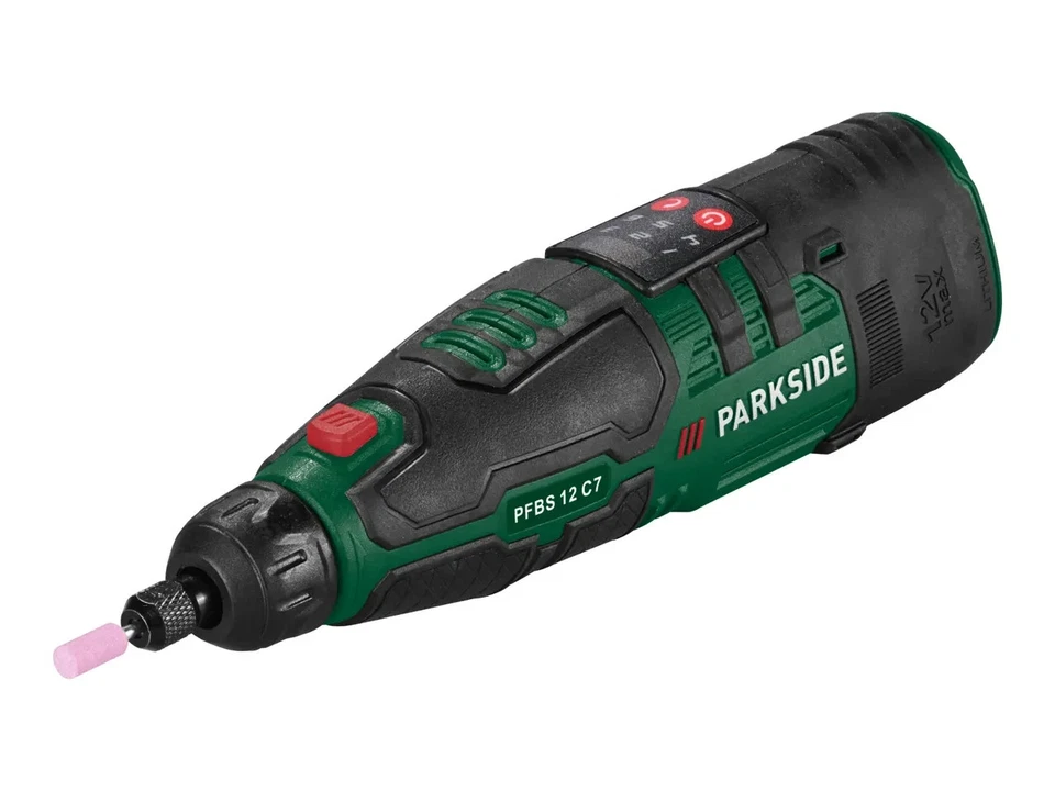 Parkside 12V Cordless Rotary Multi Tool Precision Drill Grinder +50 Accessories  - Image 2 of 4