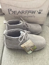 NWT BEARPAW Skye Genuine Shearling Lined Suede Chukka Boot, size 7