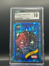 2025 Topps Marvel Chrome Sapphire Marvel #55 Ego CGC 19 Gem Mint 10