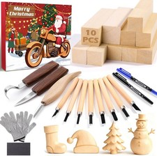 Christmas Wood Carving Kit, 24Pcs Tools with Multicolor