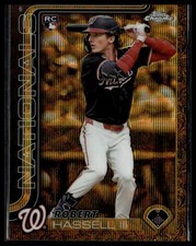 2025 Topps Gilded Collection #148 Robert Hassell III Gold Wave Refractors #/75