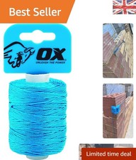 Robust 350ft Nylon Builders Line - OX Pro High Vis Cyan for Easy Site Visibility