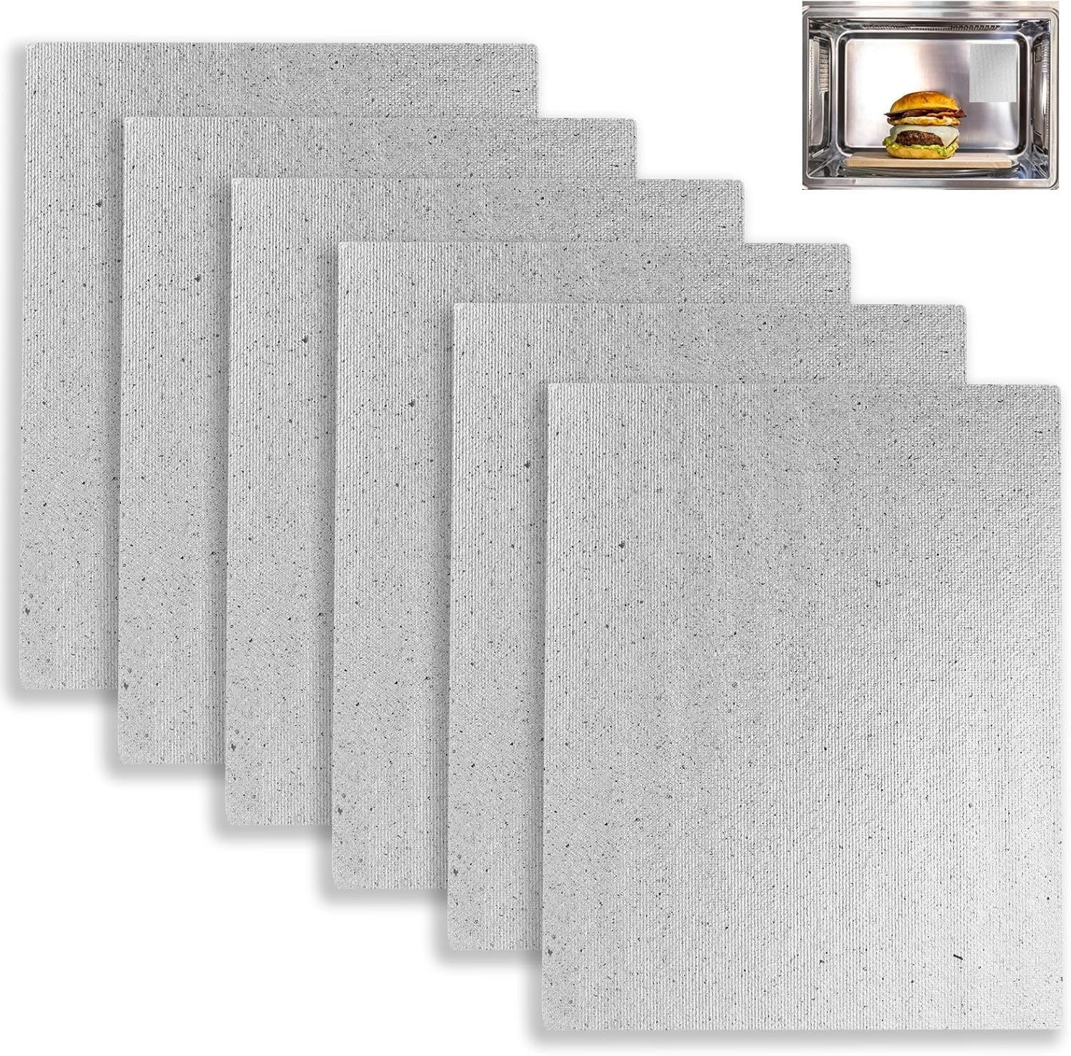 Kit 6 Piastre Mica Microonde Universali 150x120mm - Alta Resistenza