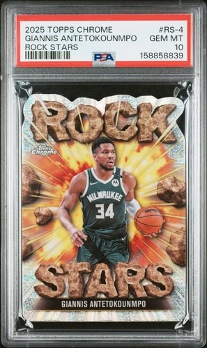 2025 Topps Chrome Giannis Antetokounmpo Base (PSA 10)