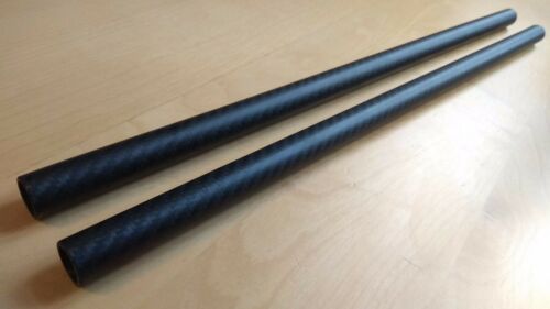 2x 19mm Carbon Rods 50cm compatible to ARRI Chrosziel Follow Focus and Mattebox - Afbeelding 1 van 1