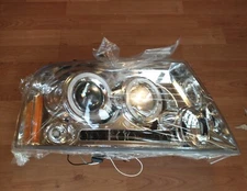 Ford F-150 Headlight  04-08 Chrome Dual Halo Projector SPEC-D Passenger side