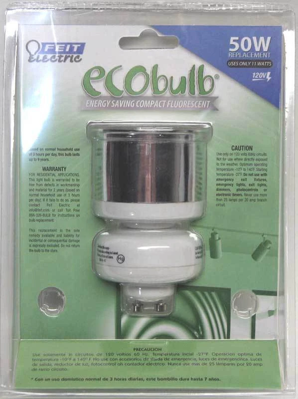 (12 LOT) Feit ECOBulb 11W / 50W 120V R16 CFL Flood GU10 Base BPESL11R16/GU10 - Image 2 of 3