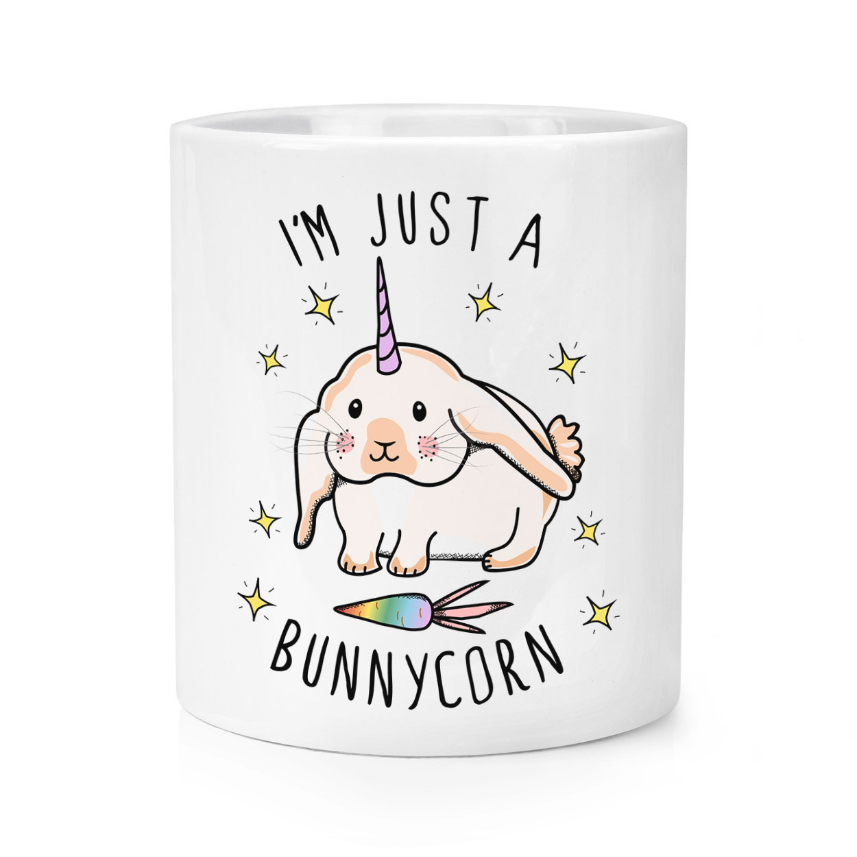 I'm Just A Bunnycorn Makeup Brush Pencil Pot - Bunny Unicorn Rabbit