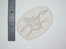 vtg 1960s 1970s Tattoo Flash acetate stencil Butterfly Long Tails signed BF2