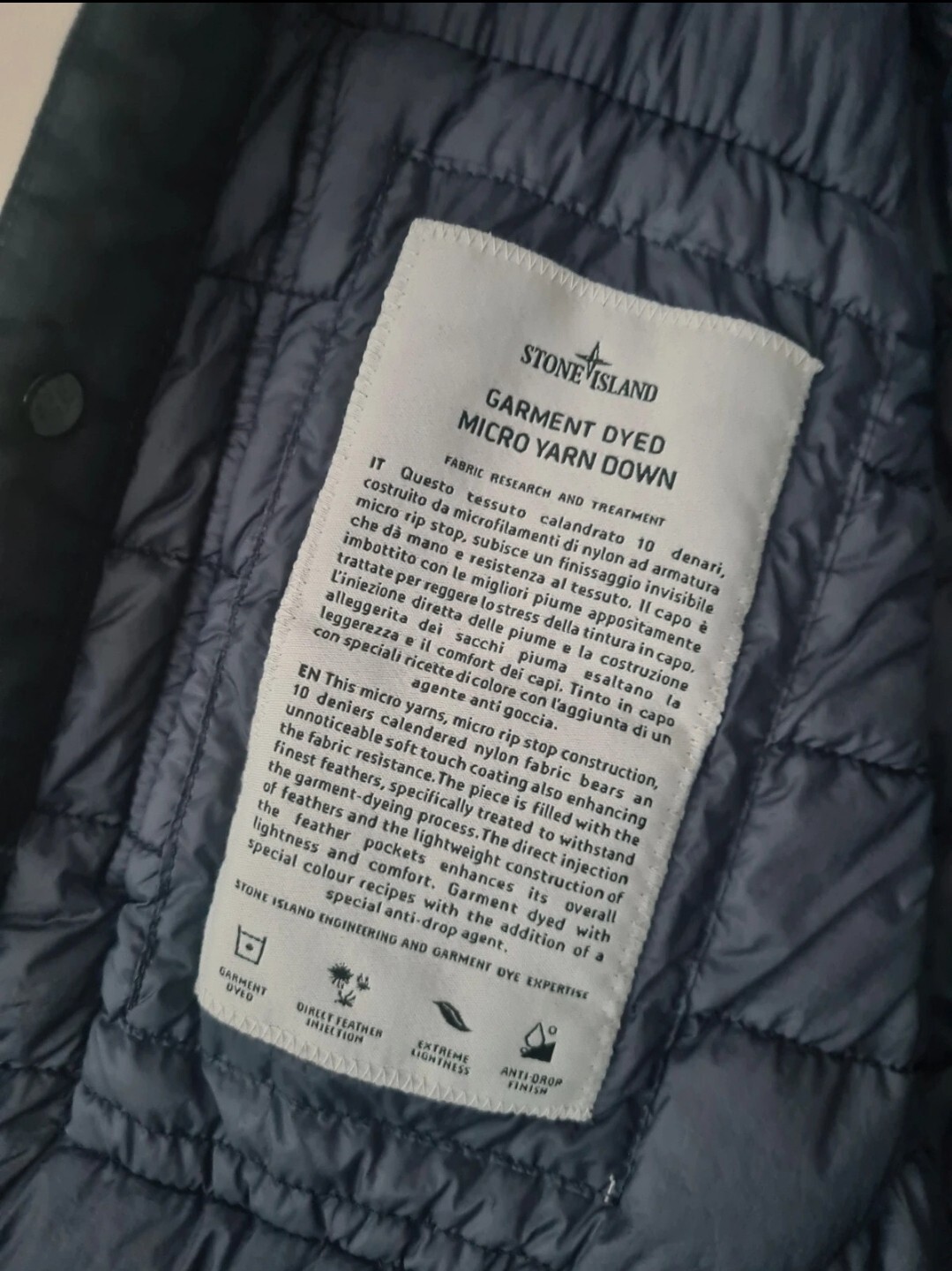 Stone Island Garment Dyed Micro Yarn Down Overshirt Jacket image 4