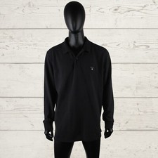 GANT Men's Regular Fit Collared Button Neck Cotton Black VGC Jumper 3XL XXXL