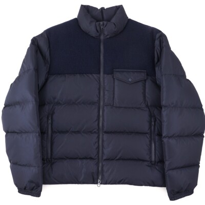 Aspesi F/W 24-25 Nylon Quilted Down Puffer Jacket with Knit Wool