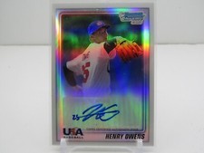 HENRY OWENS 2010 BOWMAN CHROME ROOKIE REFRACTOR AUTOGRAPH AUTO! RC! #014/500!