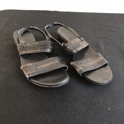 Munro Women American Walking Wedge Leather Sandal Shoes Sz 8N G