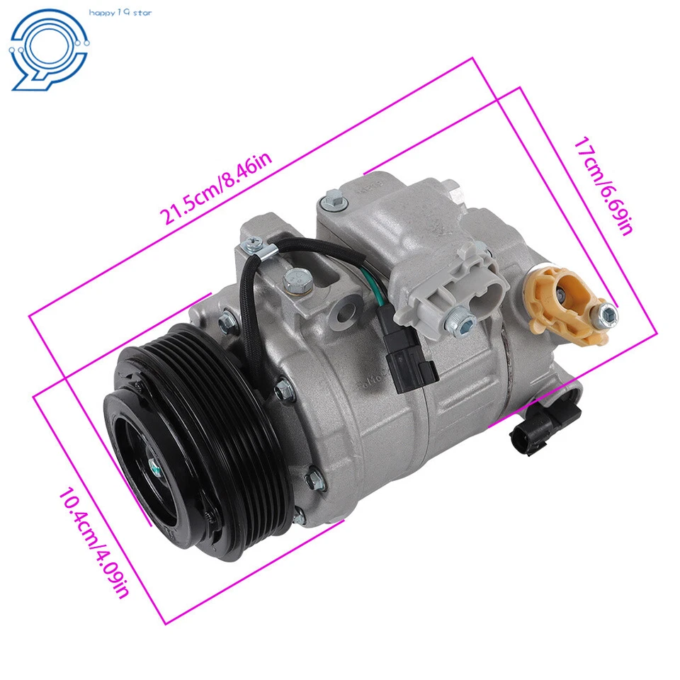 A/C Compressor W/ Clutch For Ford Explorer Flex Lincoln MKT MKS MKZ Continental Foto 4 de 4