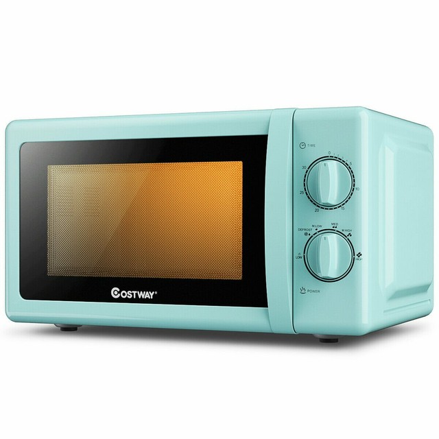 0 7 Cu Ft Countertop Compact Microwave Oven Retro Mint Green