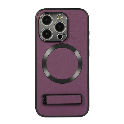 For iPhone 16 15 14 13 12 11 Pro Max with Shockproof Stand Luxury Magnetic Case