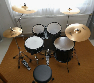 DW PDP BX Serie komplett Drum Set Schlagzeug mit Zildjian ZBT 4 Serie Becken