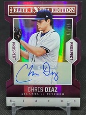 2014 Elite Extra Edition Prospects Signatures Status Purple #88 Chris Diaz /75