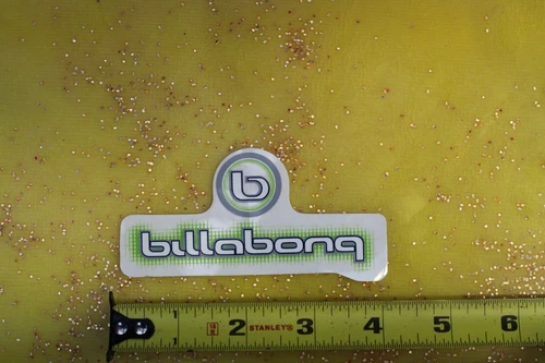 BILLABONG Surf Surfboards Australia Clear Green Grey B5 Vintage Surfing STICKER
