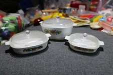 Pyrex style oven cooking plastic toys accessories child play vintage dolls