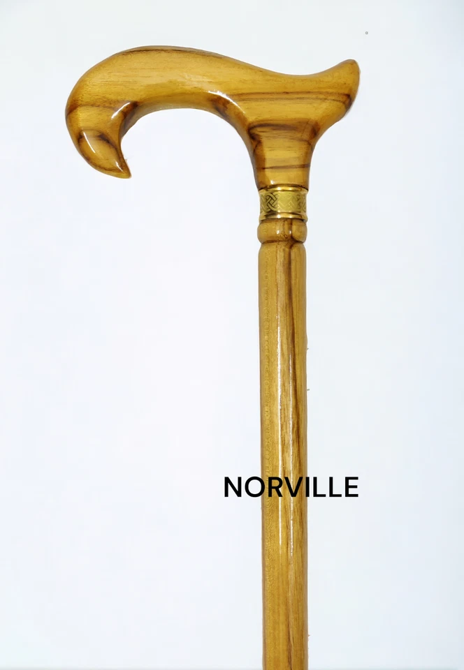 Bastão de caminhada branco elegante para homens mulheres - Clássico feito à mão bengala de madeira - Imagem 4 de 4