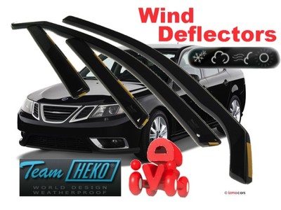 J&J AUTOMOTIVE | Heko Deflecteurs D'air Déflecteurs De Vent Compatible Avec Civic 5P. Berlina 2005-2012, Ensemble 4 Pcs, Aérodynamique, Montage Facile