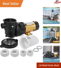 Durable 1.5HP Pool Pump with Oversized Strainer - Ideal for Above-Ground Pools