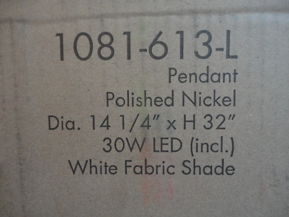 Minka Lavery Regal Terrace 14.25" LED 1-Light Polished Nickel Pendant Light - Image 3 of 3