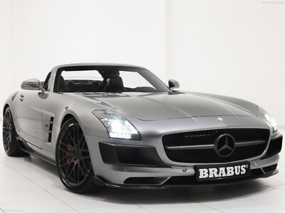 Cars brabus mercedes benz sls amg roadster Desk Mat Stitched