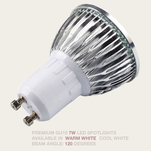 4x 7W (=60W) LED GU10 Regulable Reflector Spot Bombillas 3000K, 6000K Luz de Día - Imagen 6 de 6