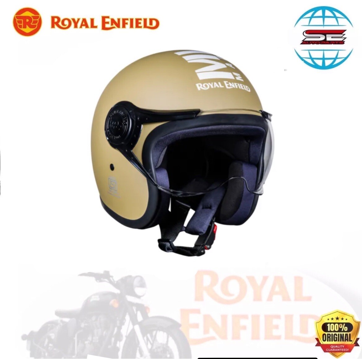 Royal Enfield open face (v) matt desert storm XL- 62 CM RRGHEP000388
