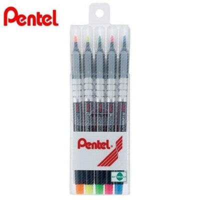 [Pentel] S512-5 Highlighter Pen 5 Colors Fluorescent Marker Set