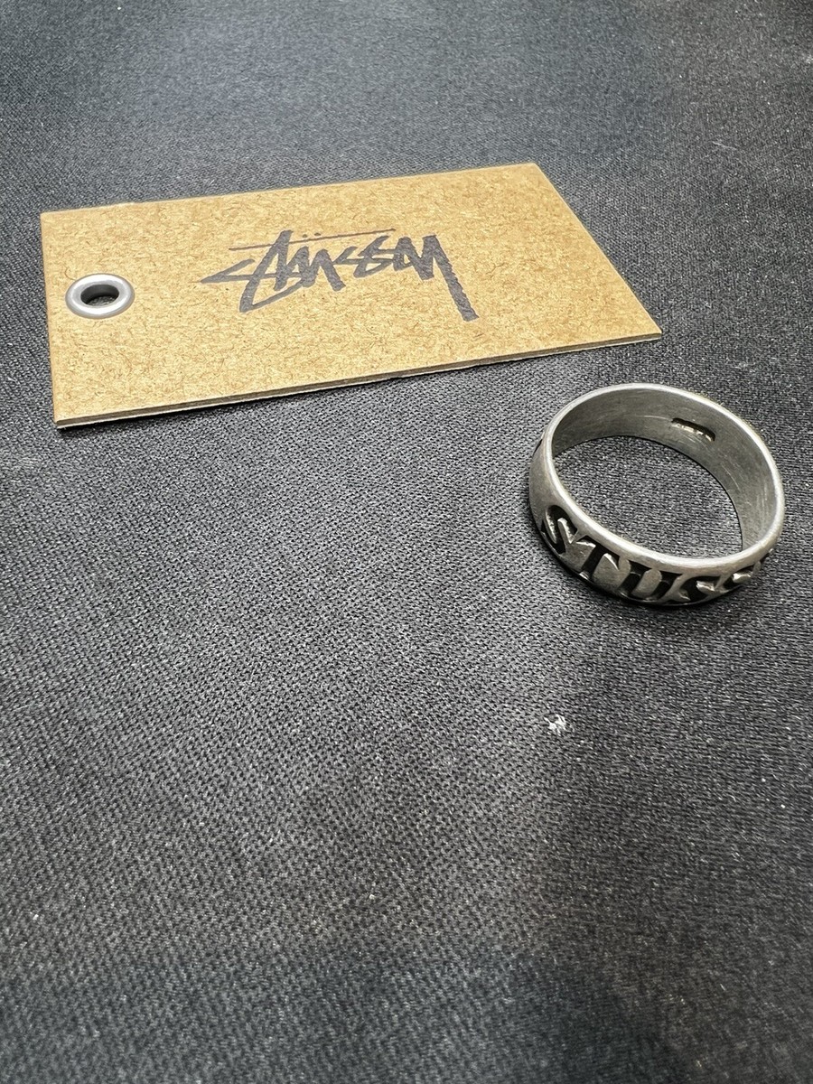 Stüssy Sterling Silver “Stüssy Old Skool” Ring